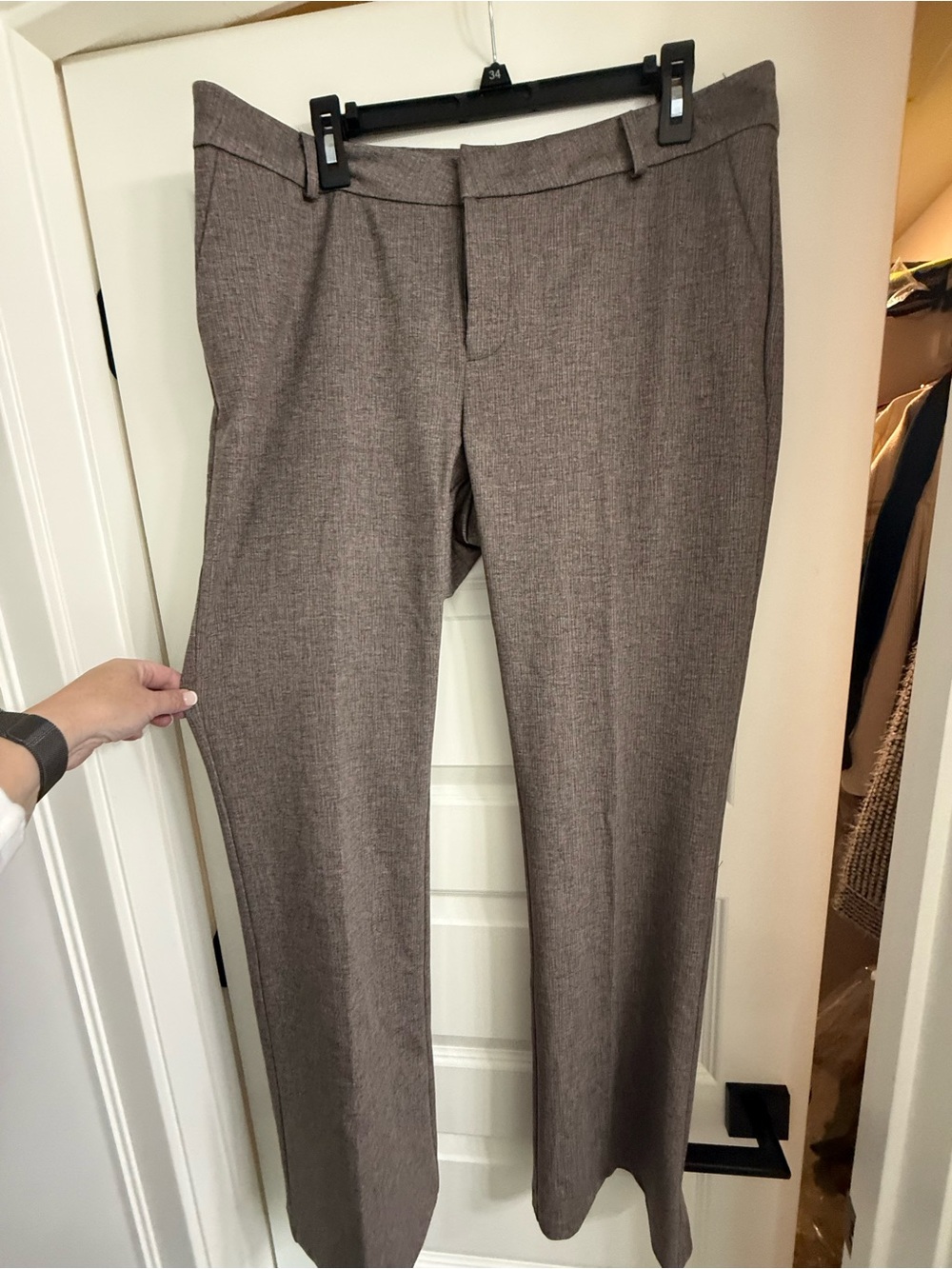 Kut from the Kloth Straight Leg Pants in Taupe - worn once!